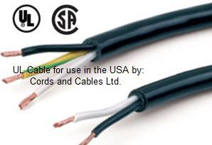 10 x UL.2183.18.B 3 X .18 AWG SVT UL Listed Cable BLACK - PACK 10 mt.
